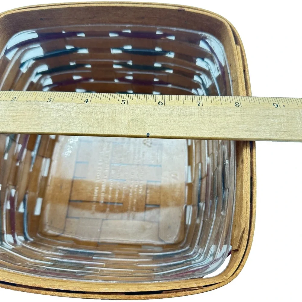 Longaberger Basket W Plastic Liner/Square/Signed 1993 Shades Of Autumn +-8